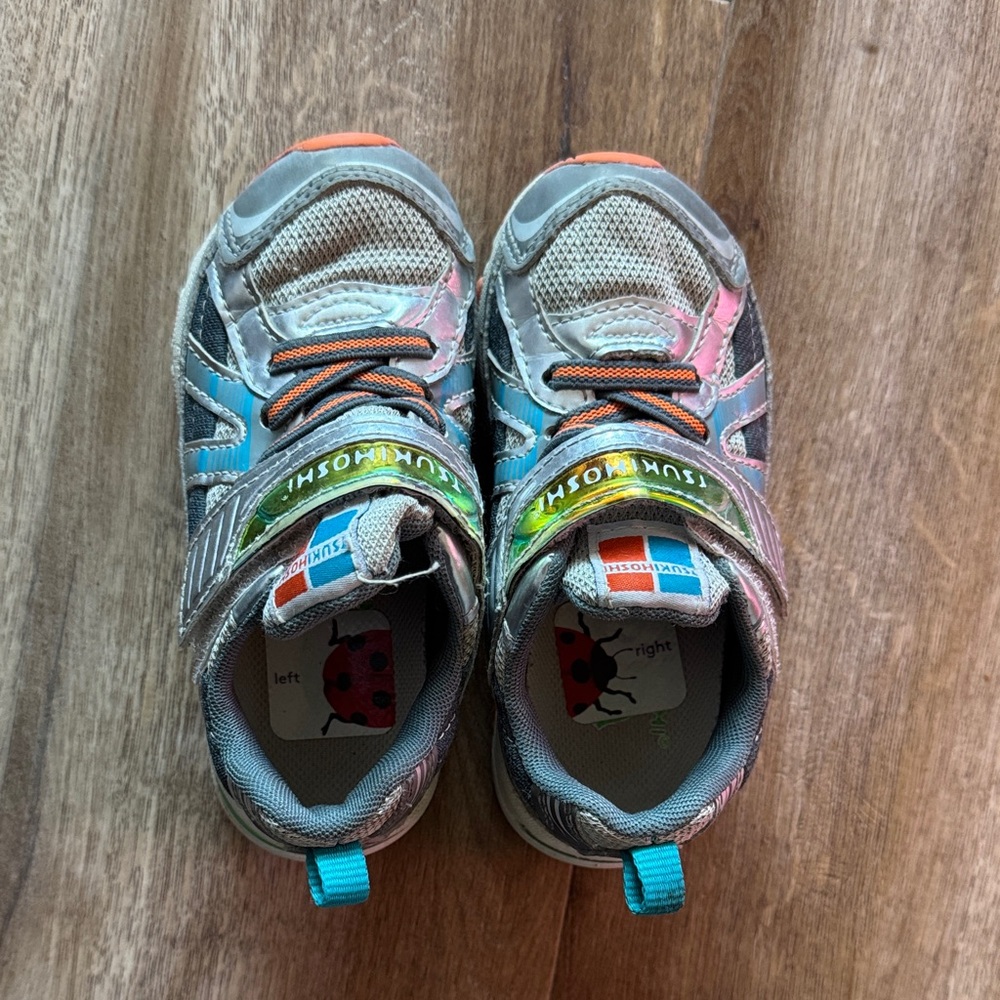 Tsukihoshi Gray and Blue Kids' Sneakers